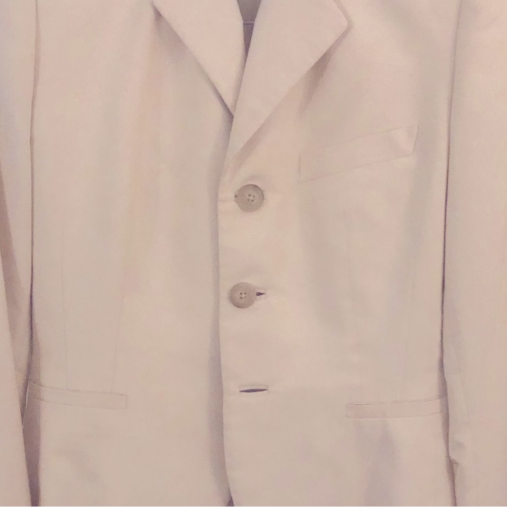 Ralph Lauren cream colored black label silk twill suit size 6!